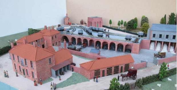 The Northern Echo: Bill Ramage's model of the Hole of Paradise in its heyday. On the left is the Cleveland Bay pub with the coal drops behind it, their arched cells using the natural lie of the land as it fell down to the river